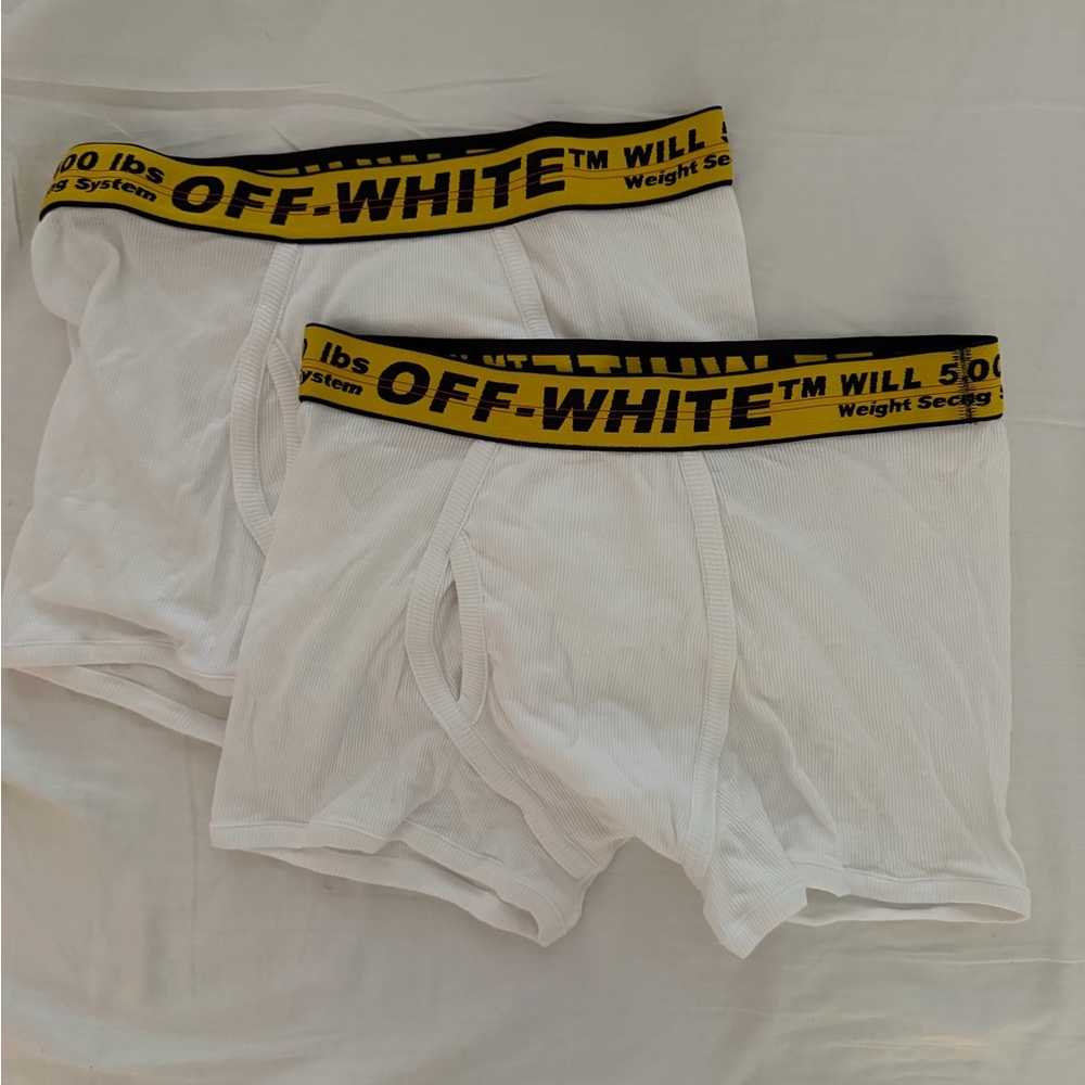 Off-White Logo Waistband White Boxer Shorts
